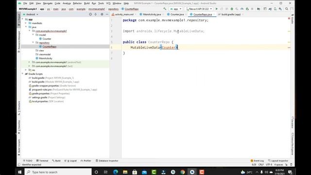 MVVM in very simple way in android studio | simple counter app in android studio смотреть онлайн