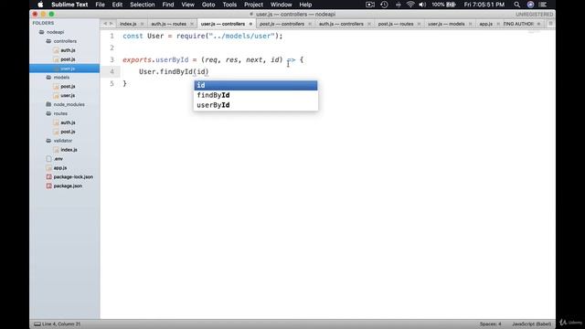 4  Find user by id and add to req object