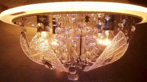 Как светит led люстра стиль Буше с led подсветкой 22W!