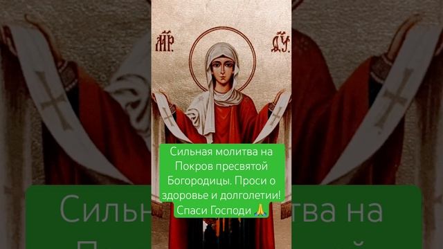Молитва на праздник покров пресвятой богородицы #покров #покрова #покровпресвятойбогородицы