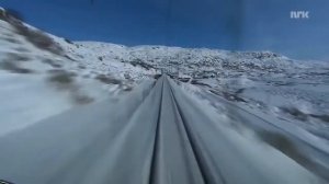 Вид из кабины скоростного поезда в Норвегии