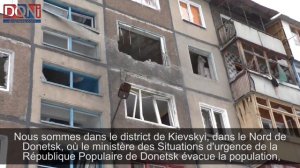 Les FAU bombardent lourdement le district de Kievskyi à Donetsk - 80 personnes évacuées - 01/02/2017