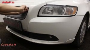 Защита радиатора VOLVO S40 II рестайлинг 2007-2012г.в. (Хром) - strelka11.ru