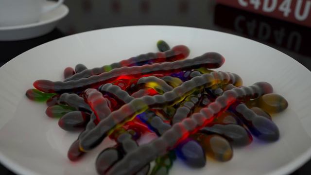Gummy Worms? Softbody Simulation V38 😋 ❤️ C4D4U смотреть онлайн