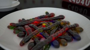Gummy Worms? Softbody Simulation V38 😋 ❤️ C4D4U