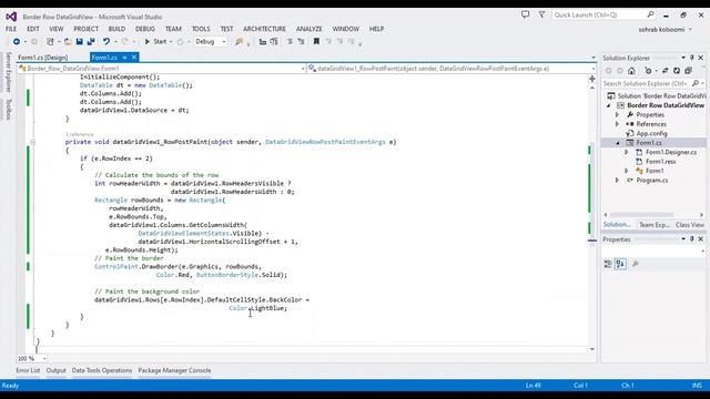 How to Make Border in Row of DataGridView WinForms C# смотреть онлайн
