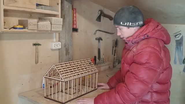 Проект каркасной бани 6х3м в миниатюре