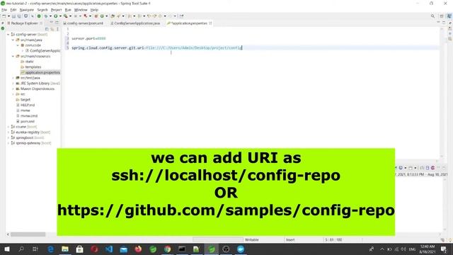 Spring Cloud Config server example | Microservices tutorial P-13 смотреть онлайн