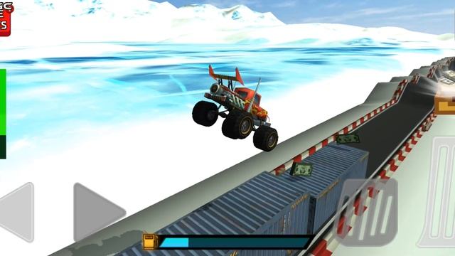 Crazy Monster Bus Stunt Race 2 "Map Snow" 4x4 Monster Truck Android Gameplay #4 смотреть онлайн