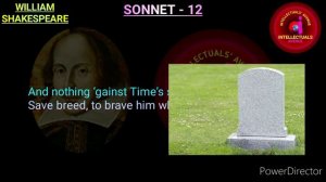 Sonnet 12: When I do count the clock that tells the time by William Shakespeare