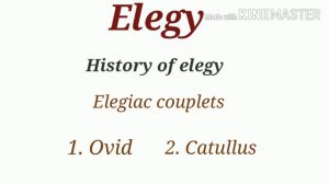 Elegy: form of poetry || in Hindi ||