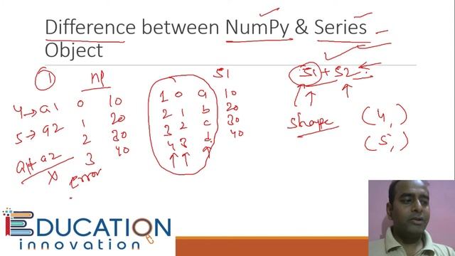 Class 12 IP | Difference between numpy and Series Object смотреть онлайн
