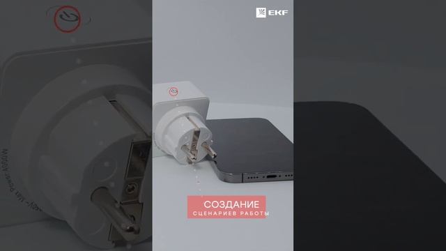 Умная розетка EKF Сonnect Wi-Fi белая RCS-1-WF