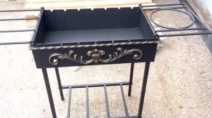 Мангал с откидными полками