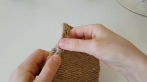 DIY - Декор из бечёвки/Что можно сделать из бечёвки(шпагат,нитка)/2 идеи из бечёвки