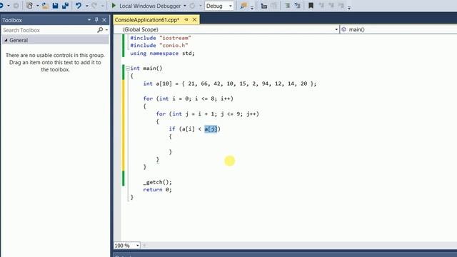 Bubble Sorting | Ascending and Descending Order | Arrays | Concept | Explained With Example | C++ смотреть онлайн