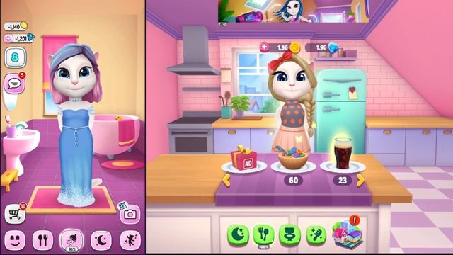 My Talking Angela 2 VS My Talking Angela 3 New Game Play смотреть онлайн