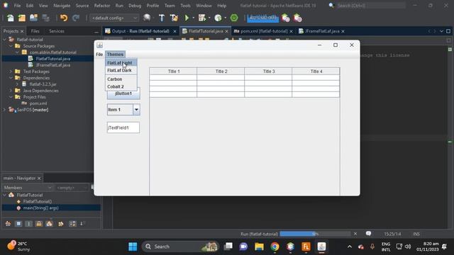 Java swing - FlatLaf: #1. LookAndFeel(Installation & Setup)