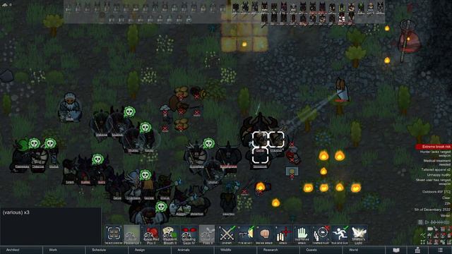 [18] RimWorld - Warherd Raiding - Beasts in Space - Neo-Tribal - Let's Play