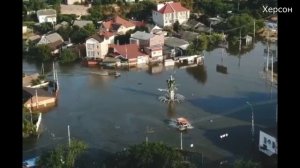 Наводнение в Херсоне. Экстренный сброс воды с Запорожской ГЭС. Полное обмеление реки Днепр