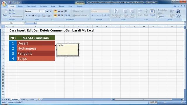 Excel 2007 tutorial |Cara Memasukan atau Menyisipkan Gambar ke Kotak Comment(Komentar) di Excel смотреть онлайн
