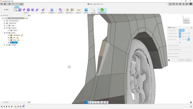 Design a Fender Flare in Fusion 360 - Reducing Edges and Faces to Simplify Control #Fusion360 смотреть онлайн