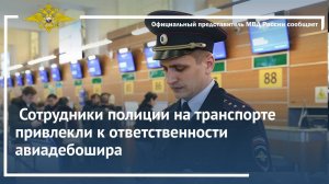 Сотрудники полиции на транспорте привлекли к ответственности авиадебошира