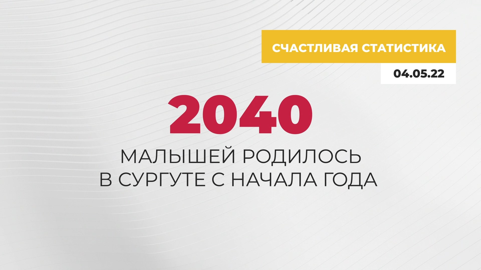 Счастливая статистика Сургута. 04.05.2022