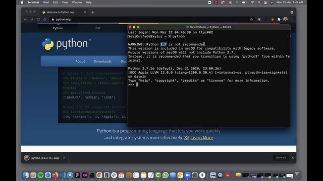 Python - 02 Install python mac