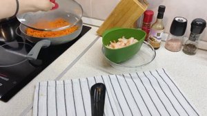 Вкусный ужин! Фунчоза с креветками и овощами.