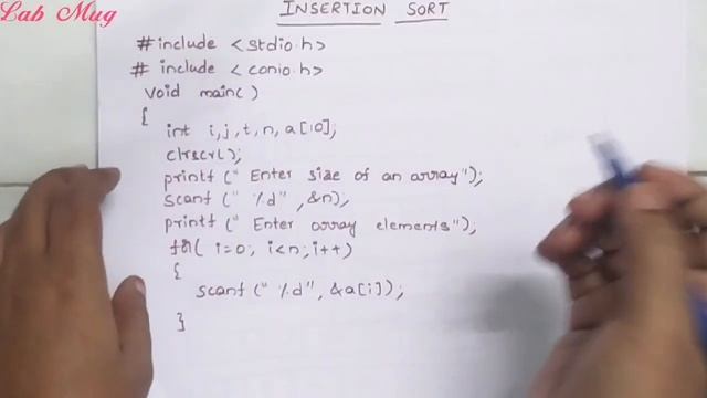 INSERTION SORT in C || C programming in telugu смотреть онлайн