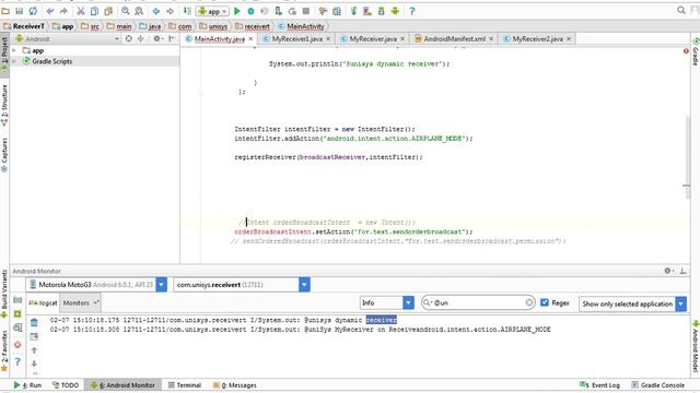 Android Dynamic/ Ordered / Sticky Broadcast receiver смотреть онлайн
