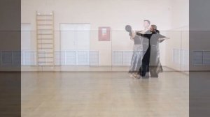 Natural twist turn from closed position in Tango Правый твист-поворот из закрытой позиции в Танг