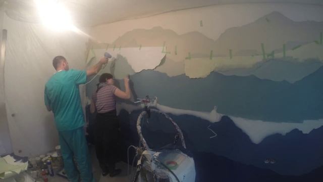 Роспись стены в спальне смотреть онлайн