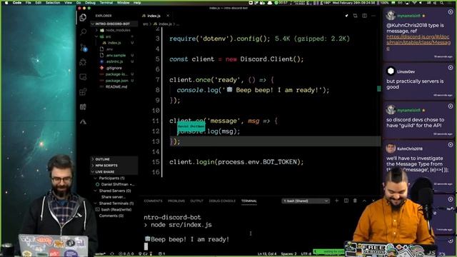 Build a Discord bot ? with Daniel Shiffman of The Coding Train ?