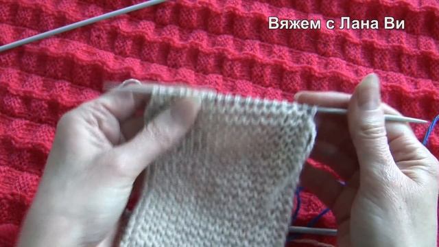 Вяжем ПРОСТОЙ шарф-снуд спицами БЕЗ шва, ПЛАТОЧНОЙ вязкой. Вязаный снуд-труба. Вязание спицами