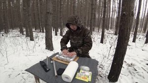 ПОХОД В ЛЕС. ПРИГОТОВИЛ КУРИЦУ С КАРТОШКОЙ НА КОСТРЕ. ЗИМНИЙ ПОХОД В ЛЕС. ЛЕСНАЯ КУХНЯ.