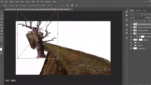 Sky Land Photoshop Speed Art Tutorial Telugu Matte painting Manipulation Editing Tips Techniques смотреть онлайн