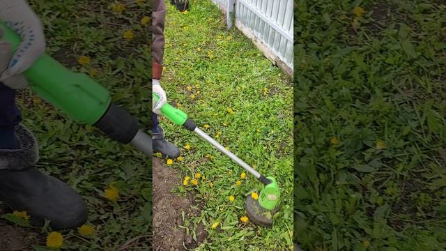 Аккумуляторный беспроводной триммер RedVerg - идеальный вариант легкого триммера для покоса травы смотреть онлайн