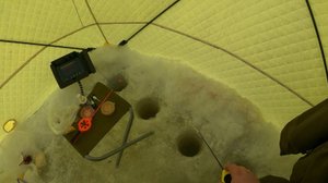 Рыбалка на мормышку и жерлицы зимой, с палаткой. День 2 (Коприно)