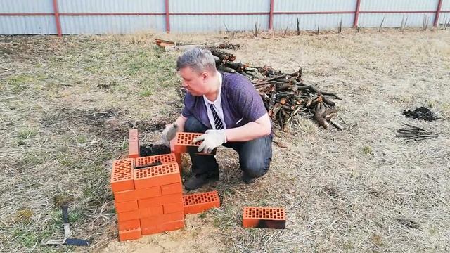 Печь ракета - печь из 21 кирпича!