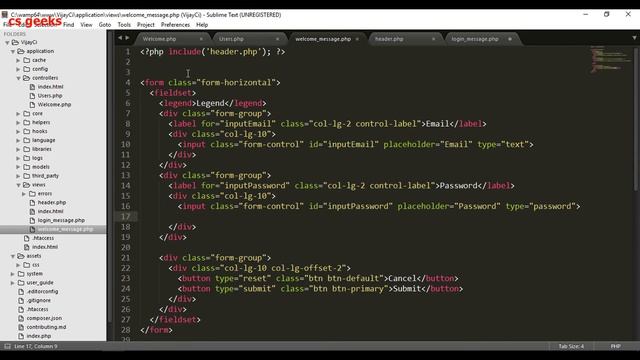 Codeigniter 3 Tutorial 20 Login PagePart 1 (हिन्दी)