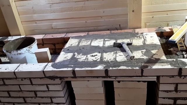Комплекс барбекю. Видео #9. Перекрываем нишу для дровницы дальше. смотреть онлайн
