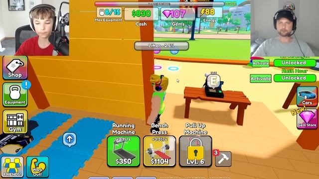 TRAINING MY DAD TO BECOME SUPER STRONG in ROBLOX GYM TYCOON смотреть онлайн