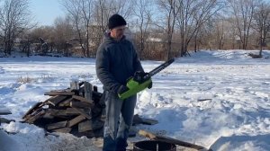 аккумуляторная цепная пила greenworks 40 volt