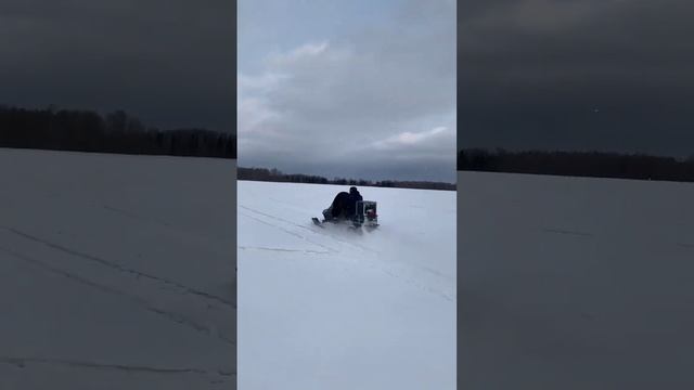 самодельный снегоход, уступил