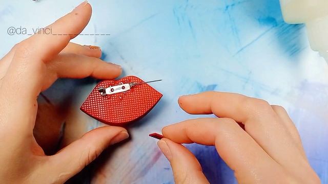 Брошь губы из полимерной глины | брошь губы из УФ смолы | полимерная глина | мастер класс