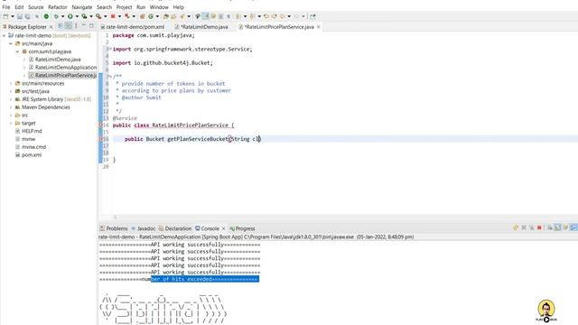 Spring boot bucket4j | Ratelimiter Bucket4j | Create Rate Limit Pricing Plans | SpringBoot Bucket4j