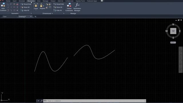 AutoCAD 2021 Tutorial: Geometric constraints (6) Smooth смотреть онлайн
