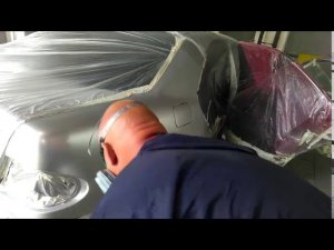 локальная покраска серебром часть 2